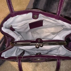 Purple coach purse